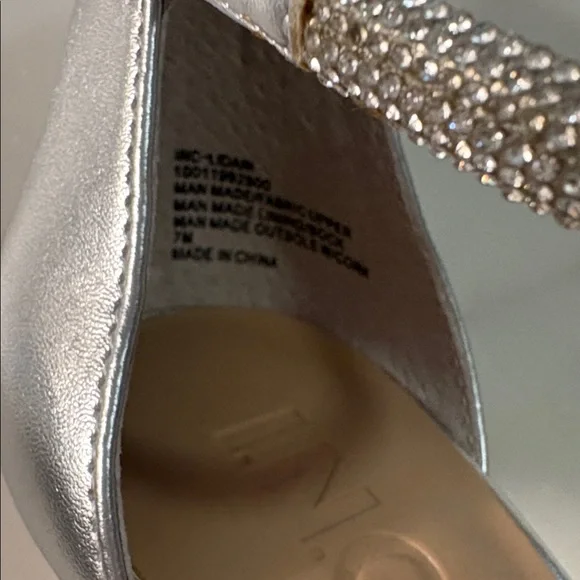 Elegant Silver Strappy Heels with Bow - Picture 6 of 6